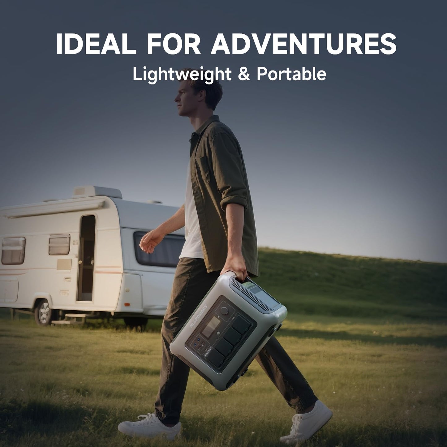 ALLPOWERS R1500 Portable Power Station, 1152Wh LiFePO4 Battery Backup w/ 4 1800W (3000W Peak) AC Outlets, 0-80% in 40 Min, 43dB UPS Solar Generator for Camping, Party, RV, Home Use