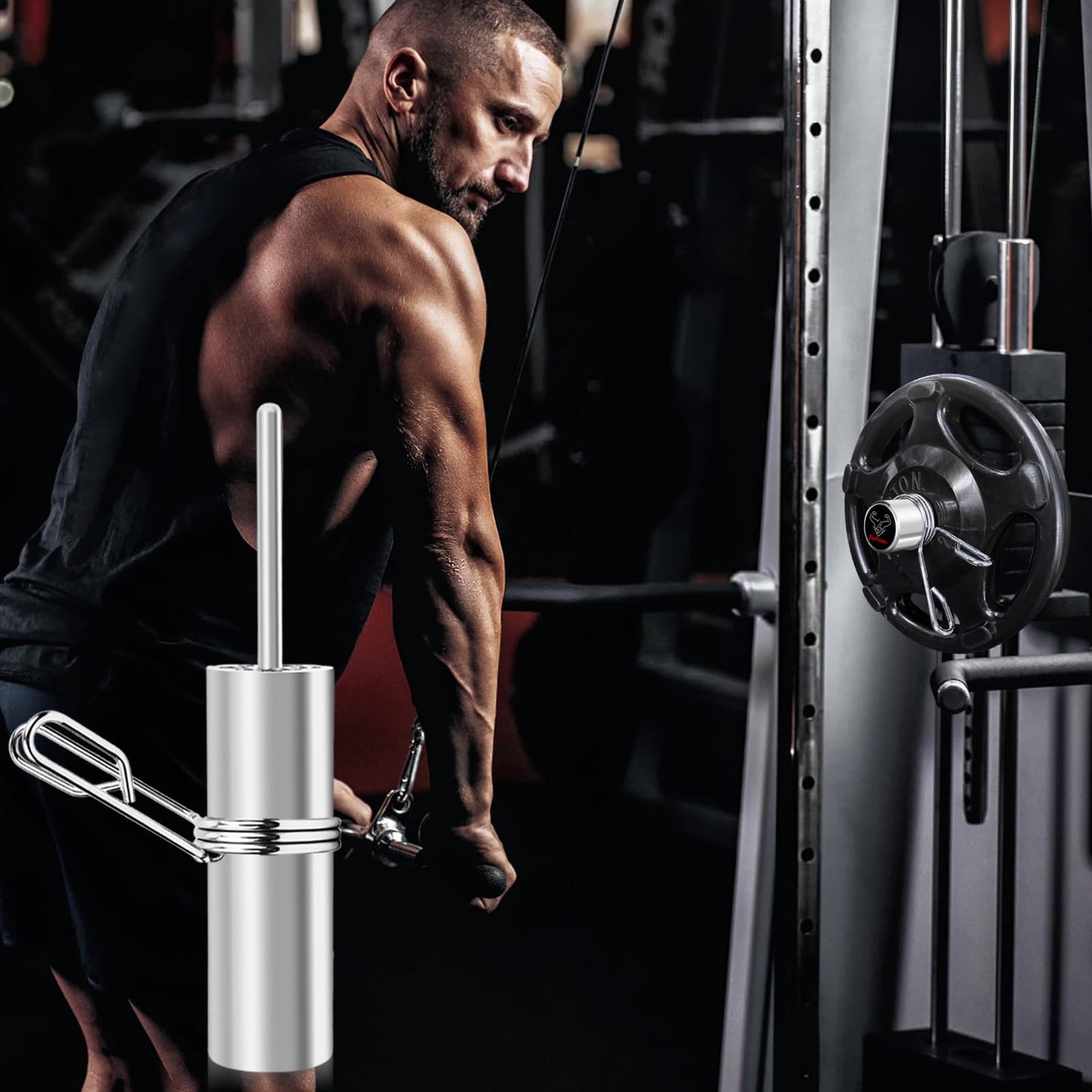 Topfinder Gym Pin Weight Stack Pin Extender for Cable Machines & Home Gyms, Ø 10 mm, Ideal for Weight Lifting & Strength Training to Add Extra Olympic Weight Plates, Durable Steel for Long-Lasting Use