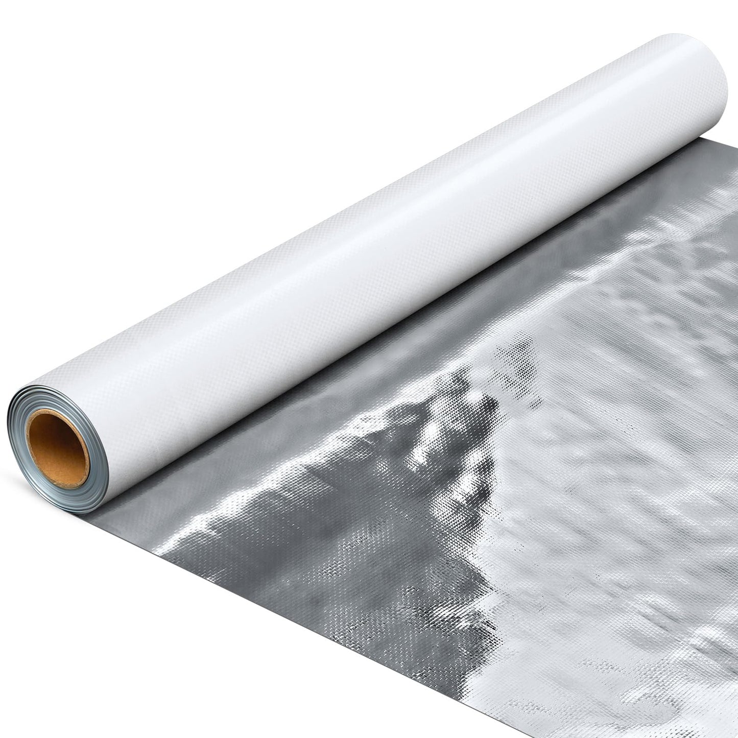 Ireer 4ft *250ft Radiant Barrier Insulation Roll Attic Reflective Commercial Grade Heavy Duty Foil Insulation Cover Roll Wrap for Garage Door Roof House Cold Storage