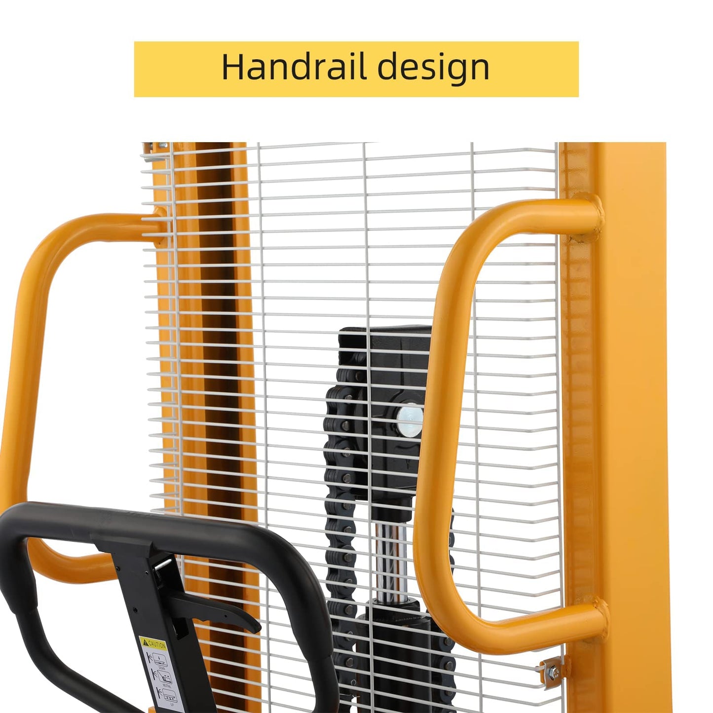 APOLLOLIFT 2 Pices Manual Forklift Pallet Stacker Lift Stacker Straddle Legs 1100lbs Capacity 63inch Max.Lifting Height Adjustable Forks