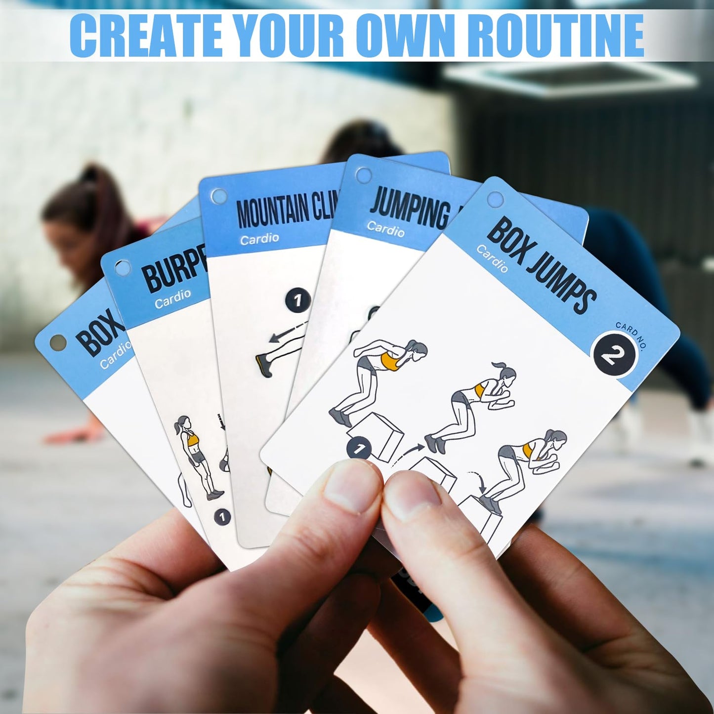 Bodyweight Workout Cards for Women & Men-50 Bodyweight Workout Cards，Includes 2 Rings& Dry-Erase for Easy Organization-Home, Gym or Studio (Bodyweight)