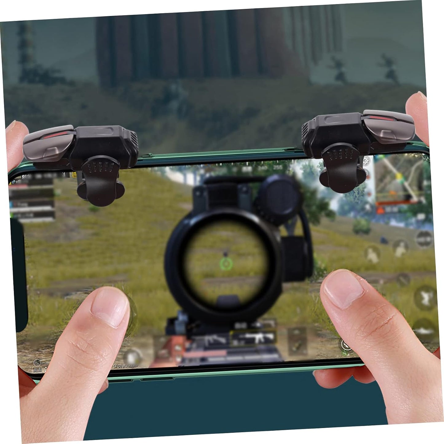 1pair LALAFINA Six-finger Linkage Handle Game Controller Triggers Portable Compact Gamepad for Gamers Birthday