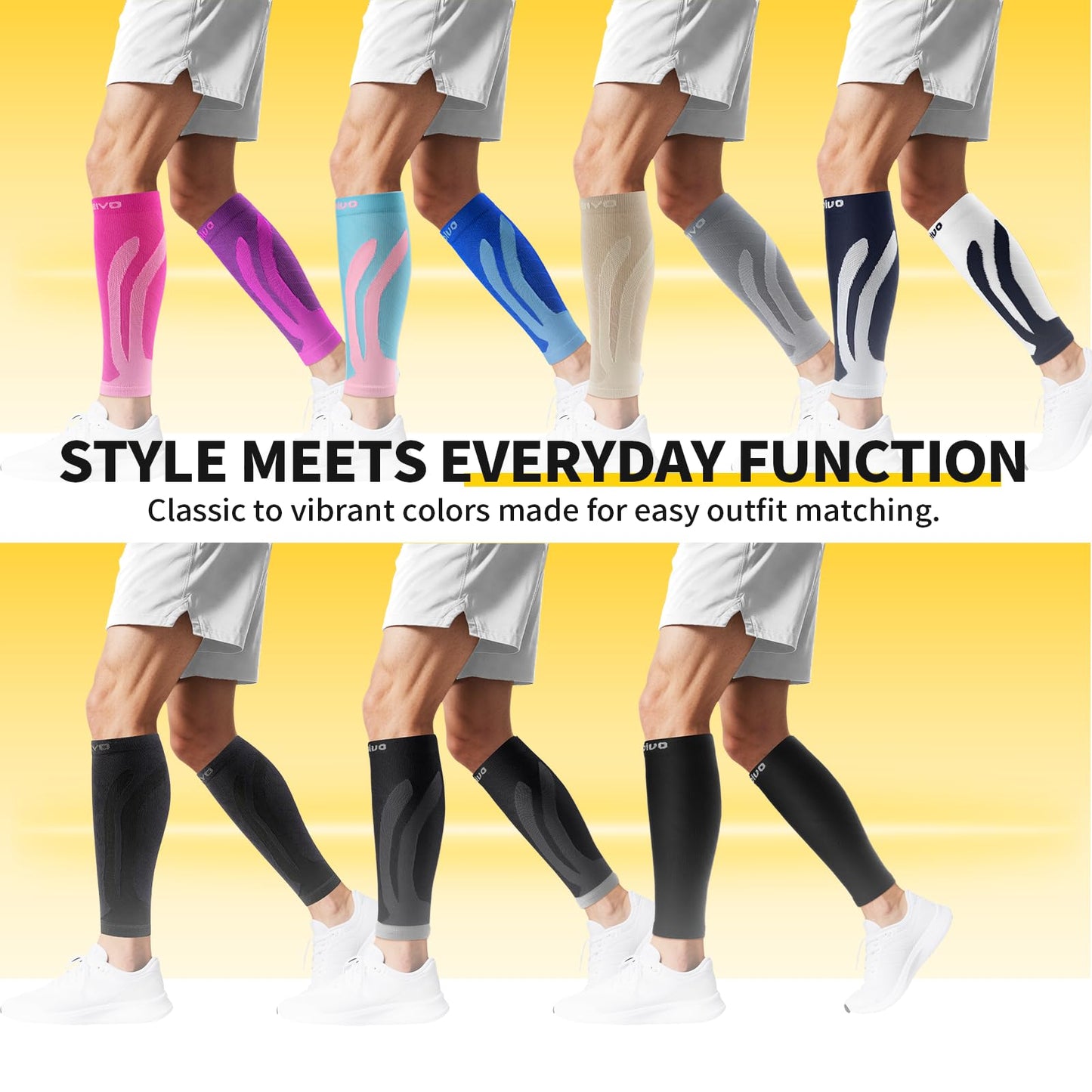 Cambivo 3 Pairs Calf Compression Sleeve for Women and Men,Leg Brace for Running, Cycling, Shin Splint Support for Working out(Black, Large-X-Large)