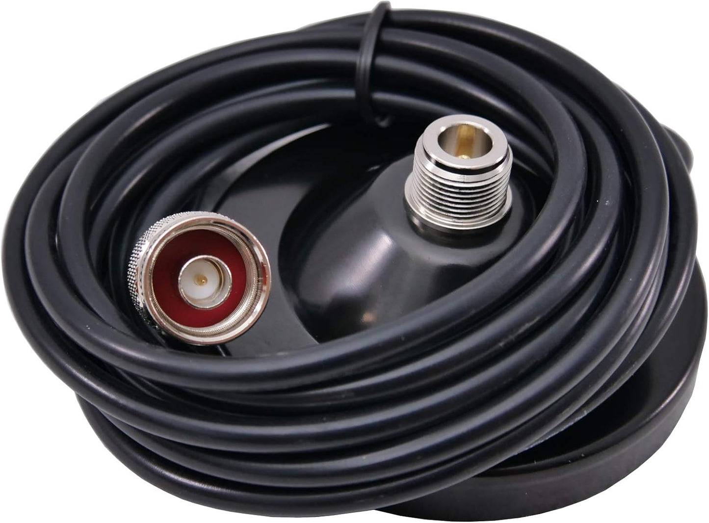 Gabil 16.4ft RG-58U 3.5" 50Ohm N-Type Magnetic Antenna Mount with Cable | Base for Mobile Two-Way Radios, Ham, SDR