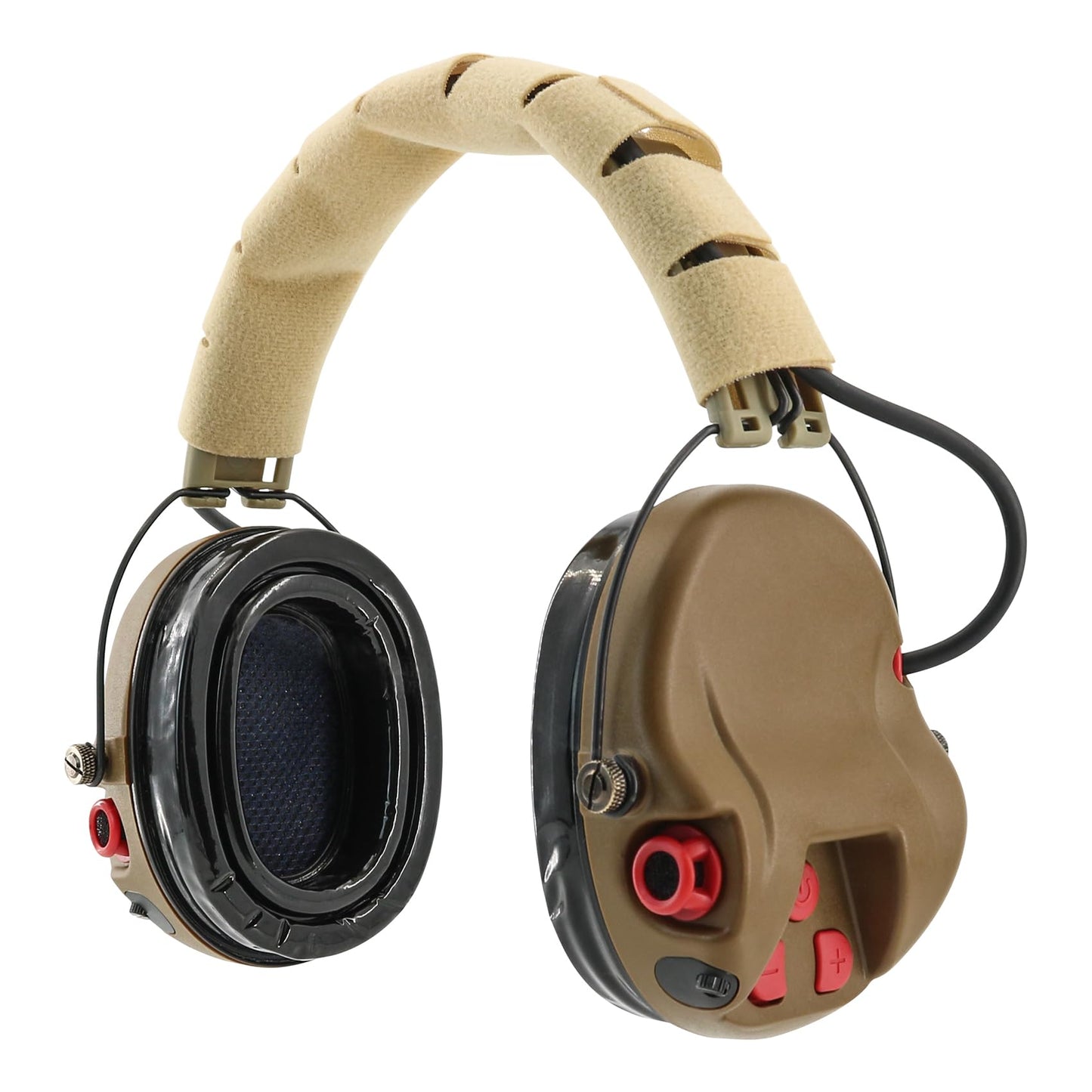 TACGZGJSM M300 Tactical Headset Noise-canceling Electronic Shooting Earmuffs for Hearing Protection Sound Amplification,Hunting,Airsoft(Coyote Brown)