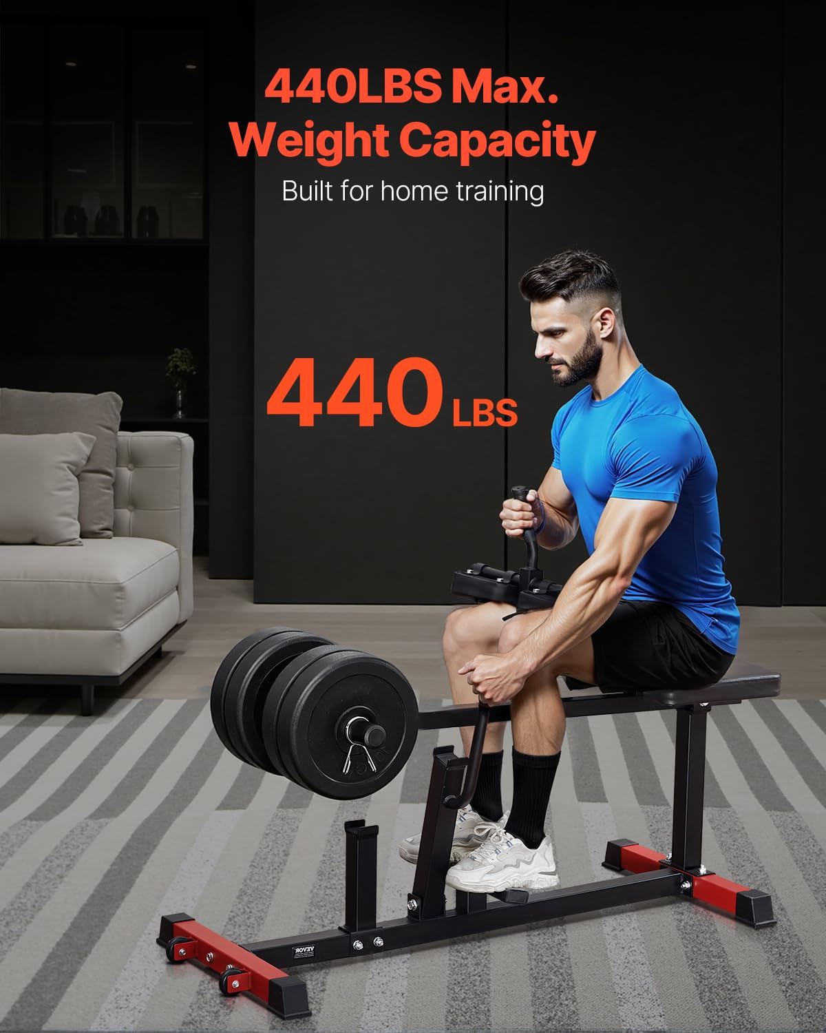 VEVOR Vertical Leg Press Machine, Lower Body Special Home Gym Machine, Carbon Steel Leg Press Exercise Training Equipment, Adjustable Leg Strength Workout for High-Intensity Presses, 550 lbs Capacity