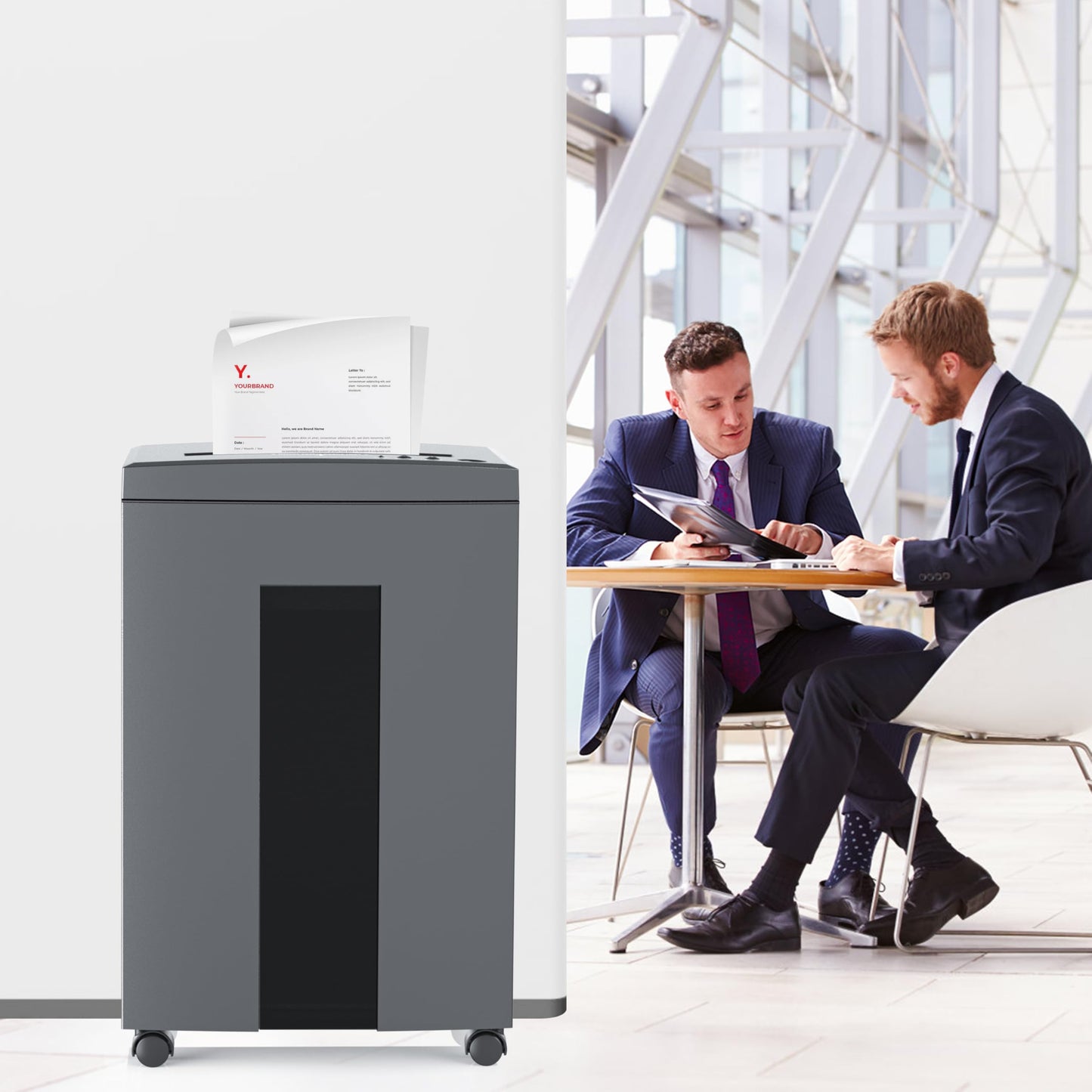 WOLVERINE 18-Sheet Shredders for Home Office Heavy Duty P-4 Security Level Crosscut Paper Shredder Paper/CD/Card Ultra Quiet Paper Shredder for Home with 6 Gallons Pullout Waste Bin SD9113(Grey ETL)