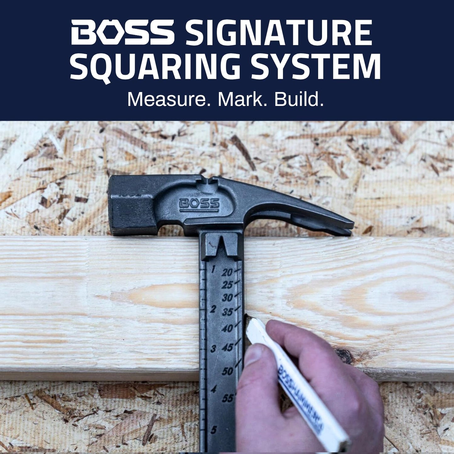 Boss Hammer 14 oz. Pro Plus Titanium Hammer - Ti64 Construction Grade, New Side Nail Extractor, 20% Thicker Handle, 1/4" Tether Hole - Milled Face - Made in the USA - BHPPS14TIM