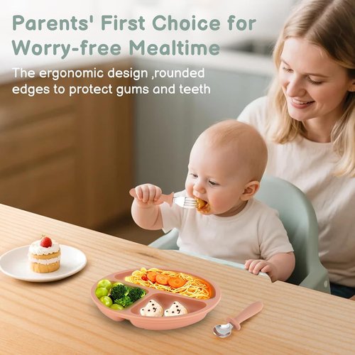 Eascrozn Toddler Utensils Set - 6 Pack Kids Silverware with Silicone Handles | Safe 18/8 Stainless Steel