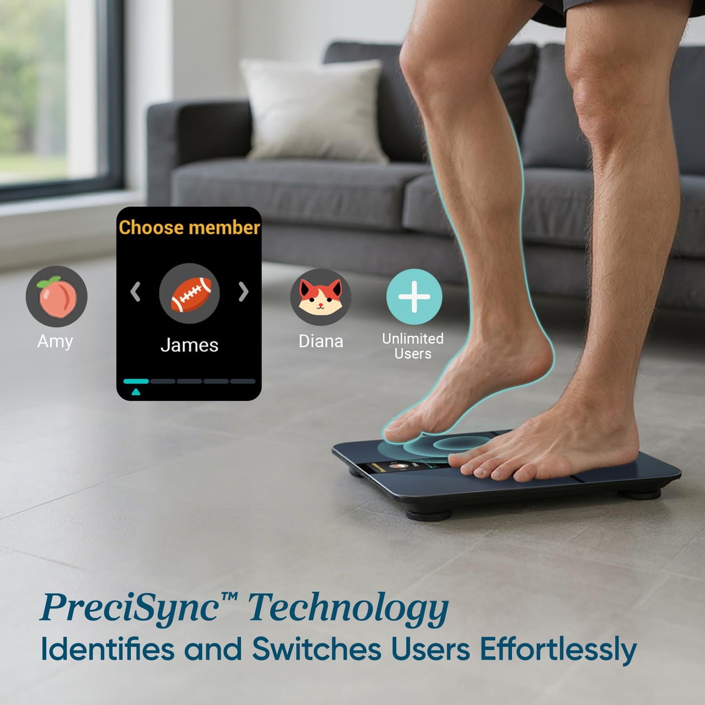 Etekcity FSA&HSA Eligible Smart Scale for Body Weight Fat, Digital Weighing Machine for Accurate BMI Muscle Mass Composition, Apple Health Compatible Fitness Equipment,TFT,‎Tempered Glass,Black