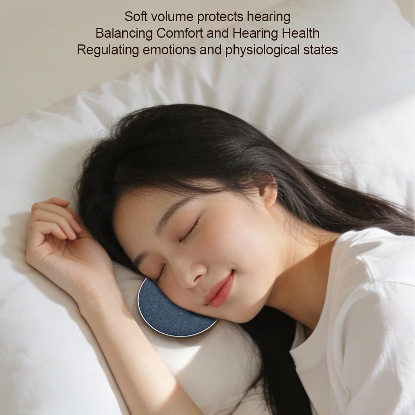 Generic (2) Bluetooth Pillow Speaker, Under Pillow Speaker Bluetooth Pillow Speaker for Sleeping, Mini Portable White