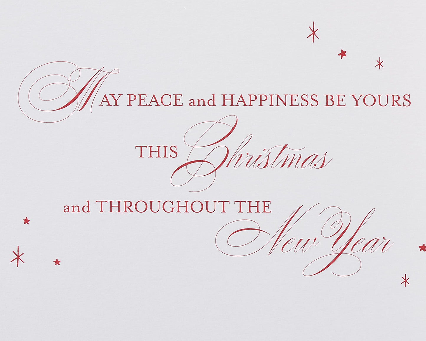 Papyrus Boxed Christmas Cards with Envelopes, Peace and Happiness, Glitter-Free Christmas Tree (12-Count)
