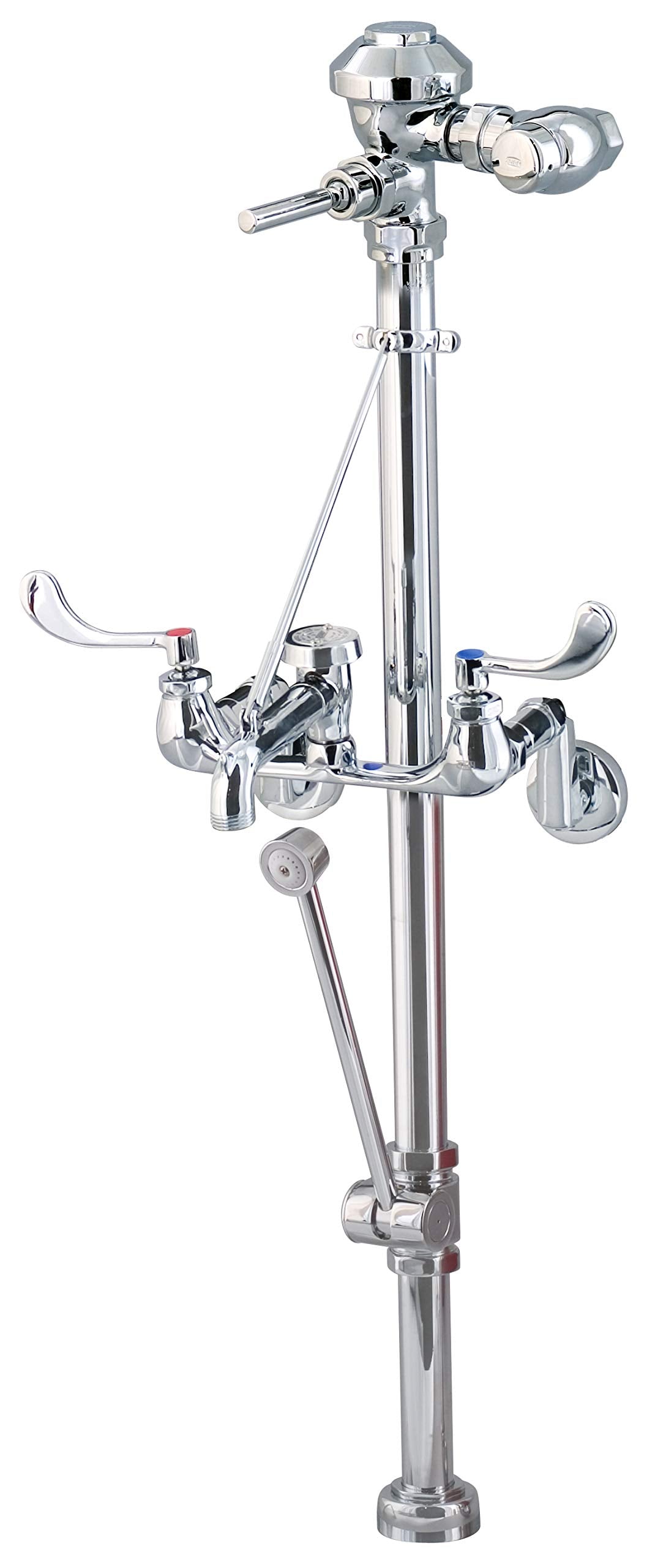 Zurn Z60842AV-BWN - AquaVantage 6.5 GPF Clinic Sink Flush Valve with Bedpan Washer and Service Sink Faucet
