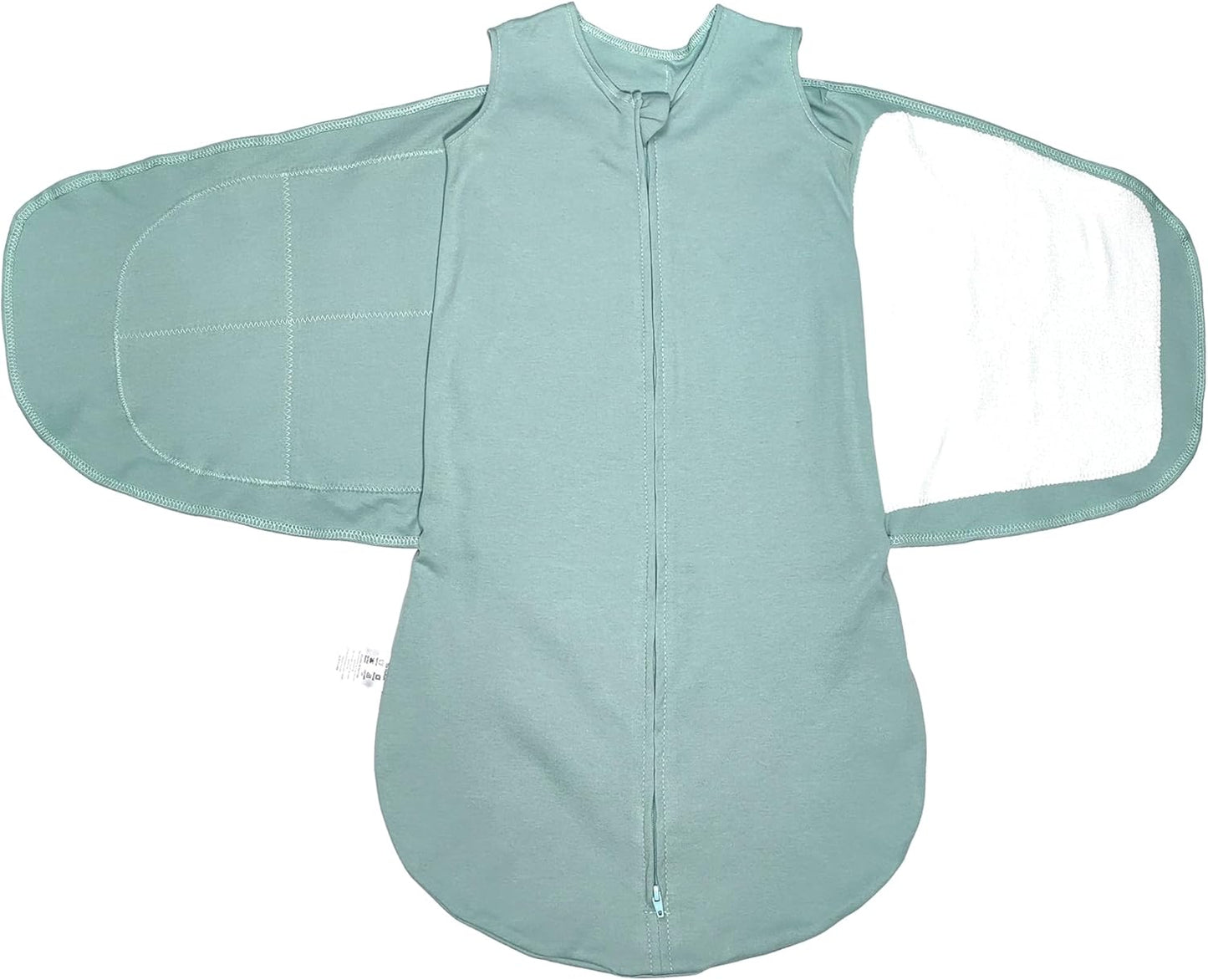 Skiennix Adjustable Cotton Swaddle Sleep Sack - Soft & Breathable Wearable Blanket for Babies 3-6 Months | Cozy Grayish Blue Design