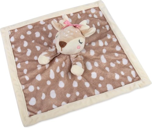Minky Baby Essentials | Soft Plush Deer Lovey Snuggler Blanket - Gender Neutral Security Blanket for Babies & Toddlers