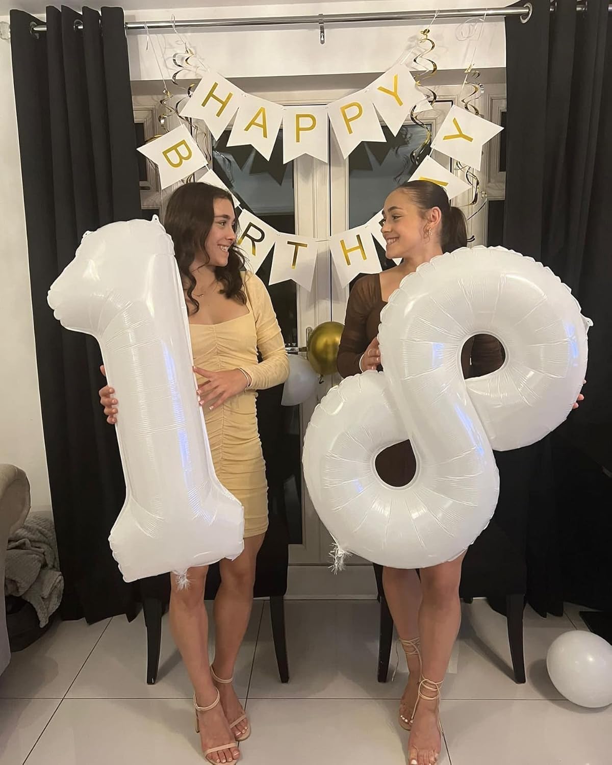 Skiennix 40-Inch White Number 6 Balloon - Translucent Birthday Decoration for 6th Celebrations