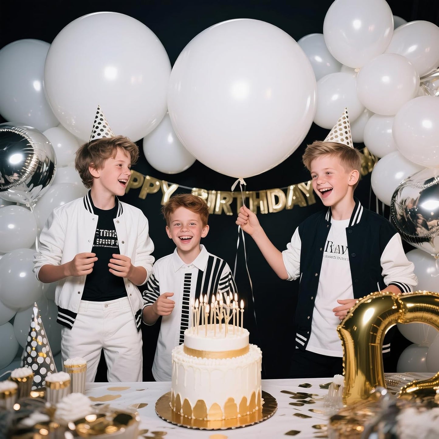 White Balloons 18 Inch - Large Latex Helium Balloons for Weddings, Birthdays & Baby Showers | 12 Pack