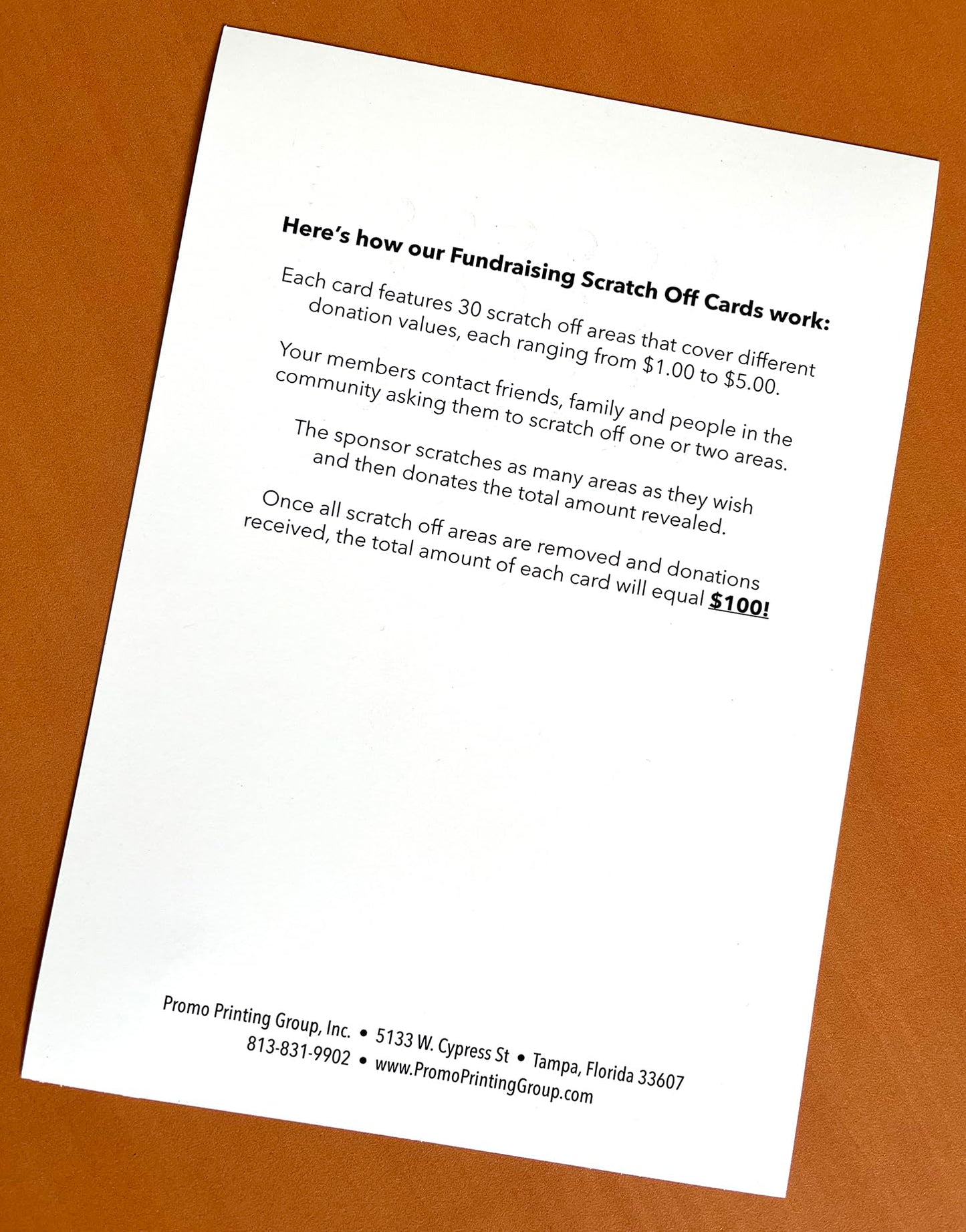 Help Us Reach Our Goals Fundraising Scratch Off Cards (20 Cards)- Raise $2,000. You Keep All The Profit!…