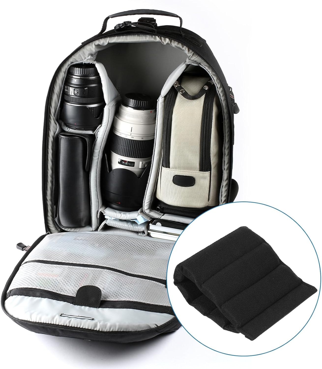 2Pcs 10.43"x4.92"x0.55" PATIKIL Camera Bag Divider, Shockproof Camera Bag Inserts Separator Pad Protective Lens