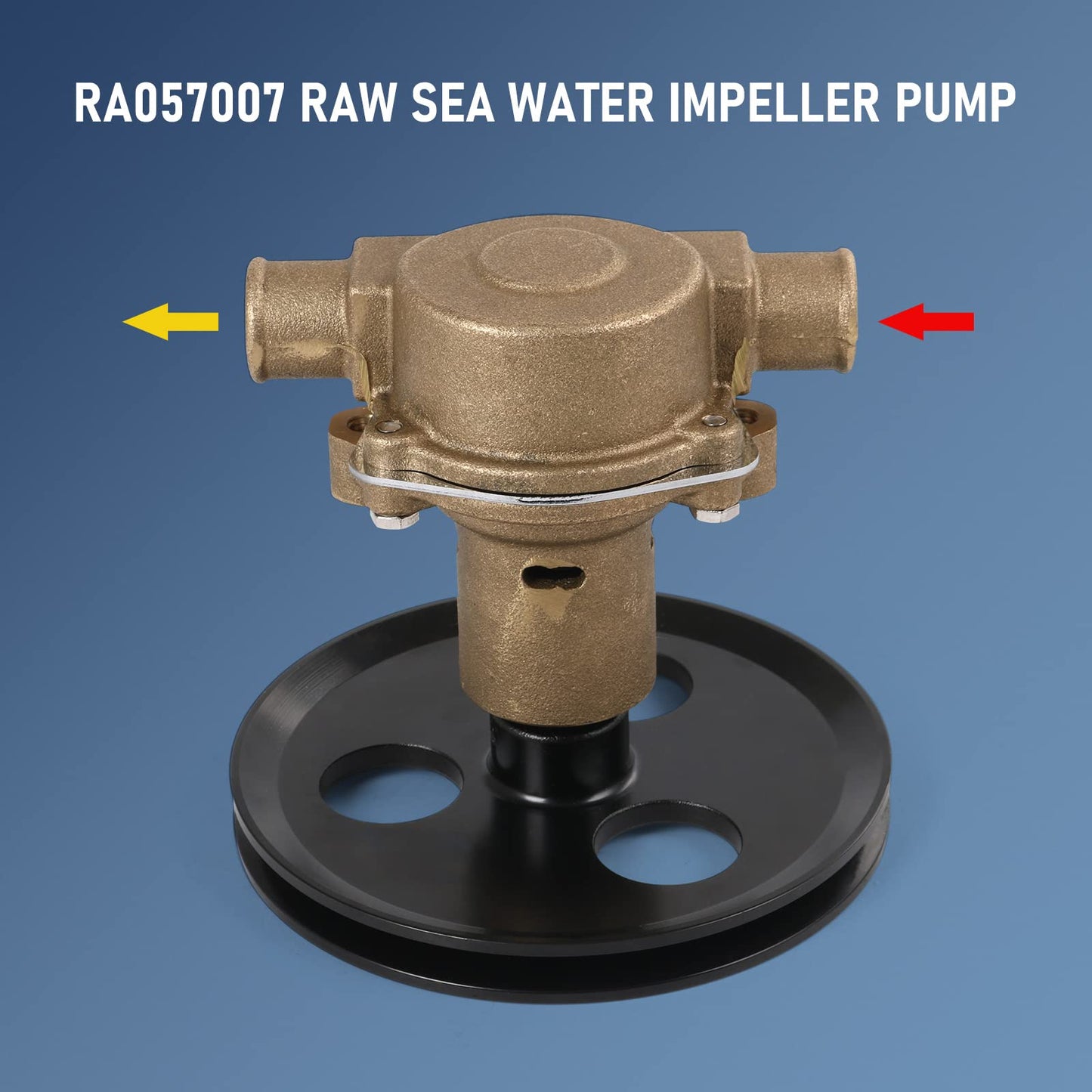 Raw Sea Water Impeller Pump RA057007 Replacement for Sherwood Pleasurecraft & Ski boat G20, G21, 302, 351 Jabsco 18830-0010,Ford marine 5.0,5.8,351,302