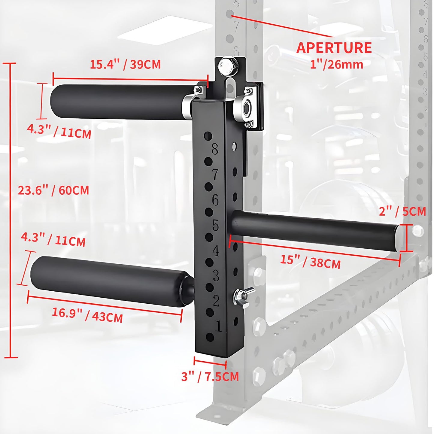 MARLANG Leg Extension and Curl Machine for Power Rack Attachments, Leg Extension Attachment for Home Gym, Leg Curl Attachment for Workout Equipment (5/8" / 16mm Hole)
