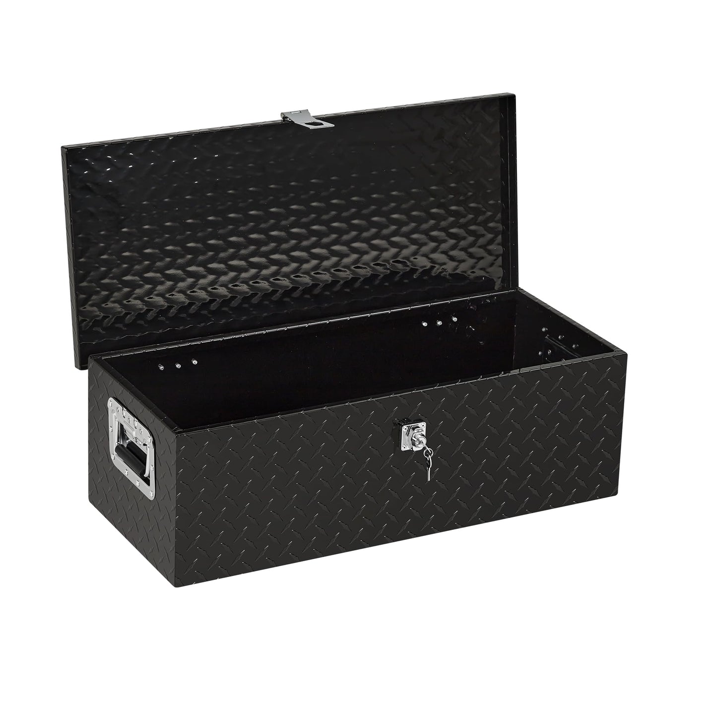 OUTLANE Heavy Duty Aluminum Underbody Truck Tool Box – 30x13x9.6 Inch Diamond Plate Lockable Storage Chest, Waterproof & Rust-Proof, Side Handles, for Pickup Truck Bed, RV, Trailer, Workshop, Garage