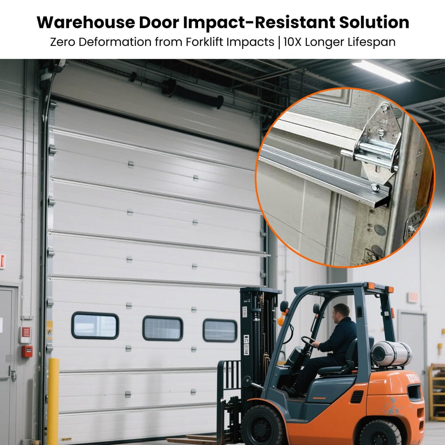 9FT Garage Door Reinforcement Strut Kit, 18-Gauge Heavy Duty Steel Support - 1.2M Extended Center Segment for Superior Strength, Anti-Sag & Noise Reduction, Fits 9ft Single Doors, Easy DIY Kit