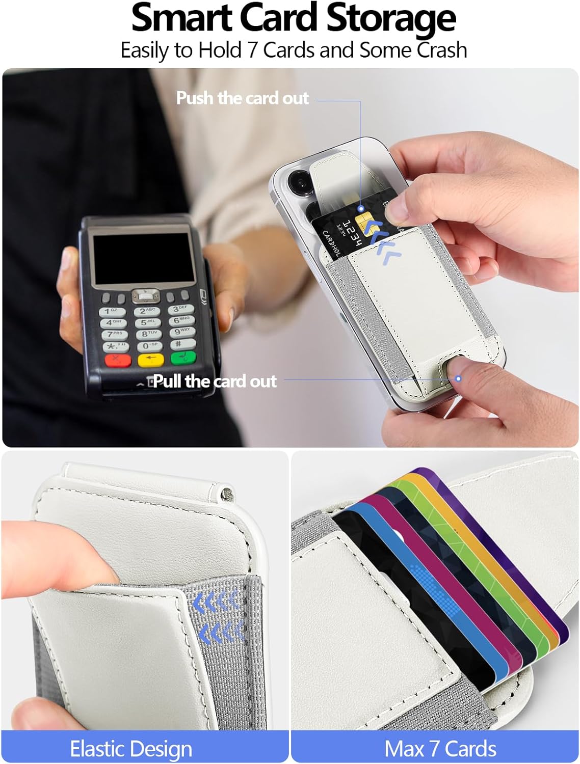 17, 16/15/14/13/12 7 Miroddi for MagSafe Wallet with Privacy Flap, Strongest Magnetic Card Holder for iPhone iPhone