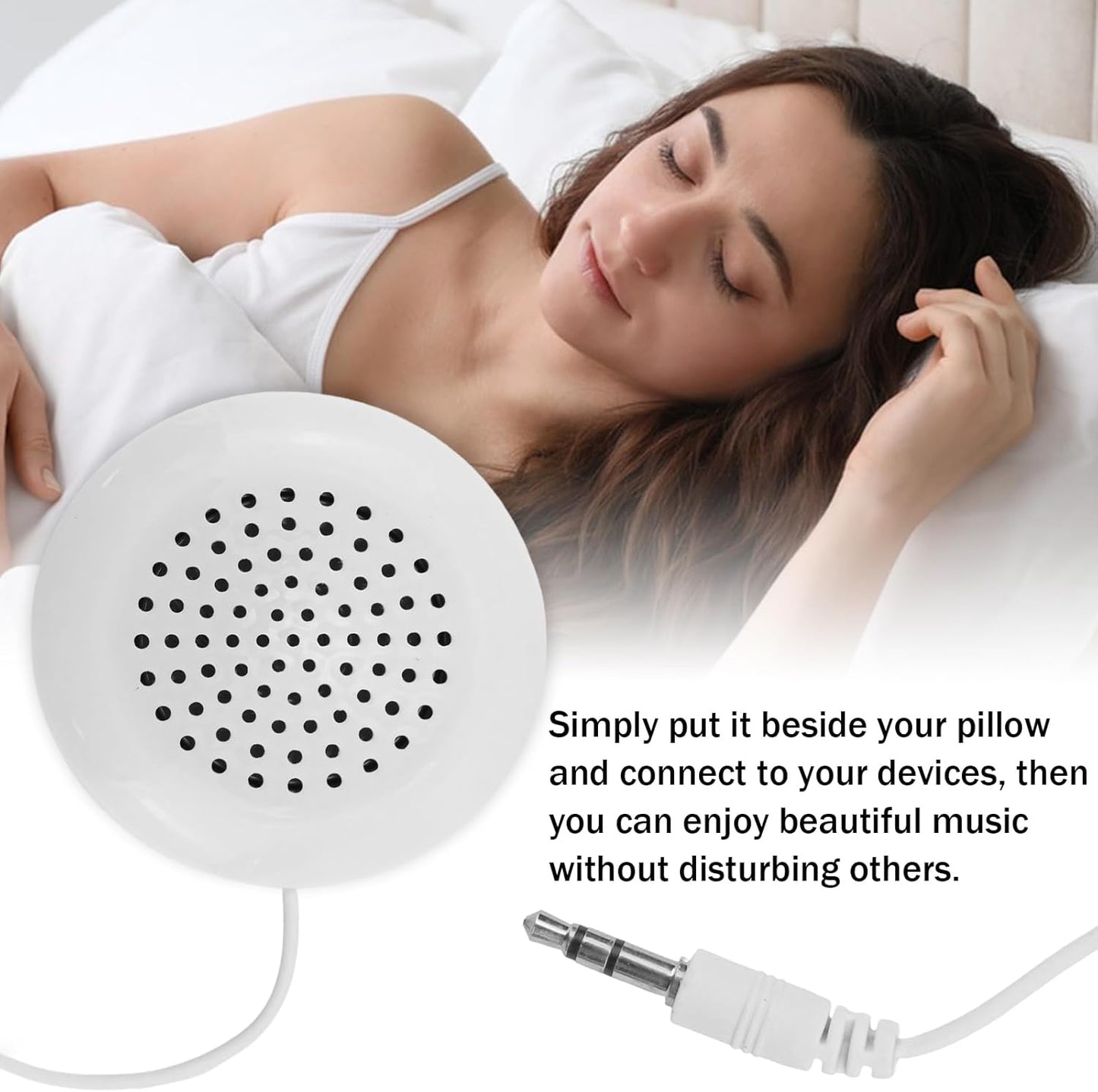 ZJIVQO 5 3.5mm MP3 Pcs Pillow Speaker, New Mini Stereo Speaker for Phone Portable CD