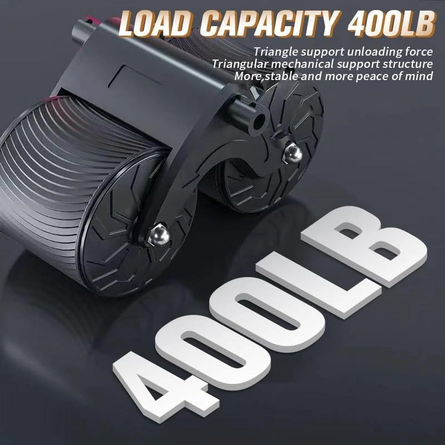 2026 New Ab Roller Wheel with Timer & Knee Mat,Automatic Rebound Abdominal Wheel with Elbow Support Ab Workout Equipment for Strengthening Core Muscles Abs Exercise Roller for Women Men (Black)