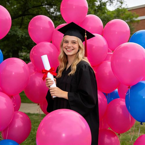Hot Pink Balloons by [Brand Name] - 110pcs 12-Inch Latex Balloons for Birthday Parties & Baby Showers