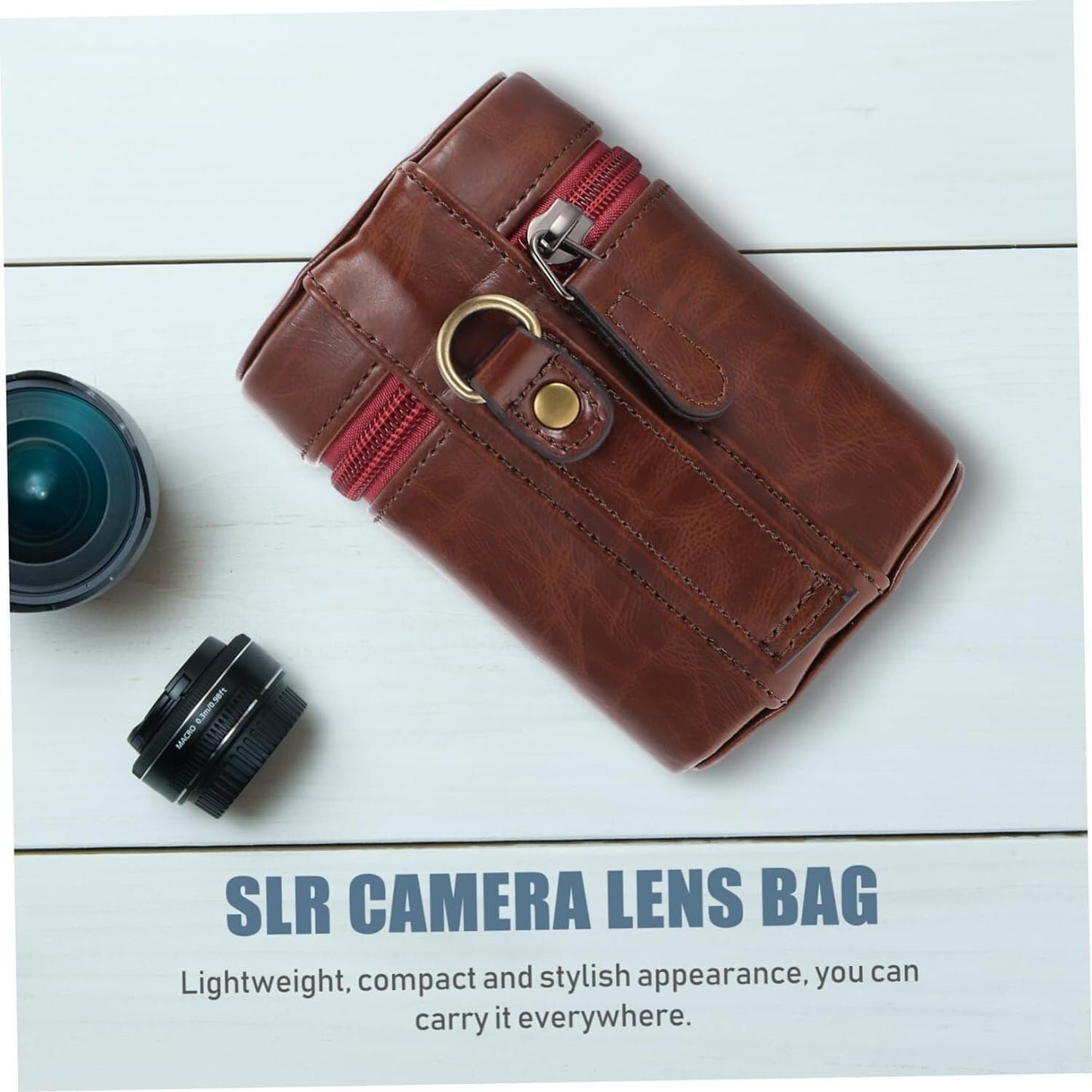 UCCKEYI Zipper Lens Case Lens Pouch Bag with Protective Spacer pad Fit for DSLR Camera Lens Compatible with Canon