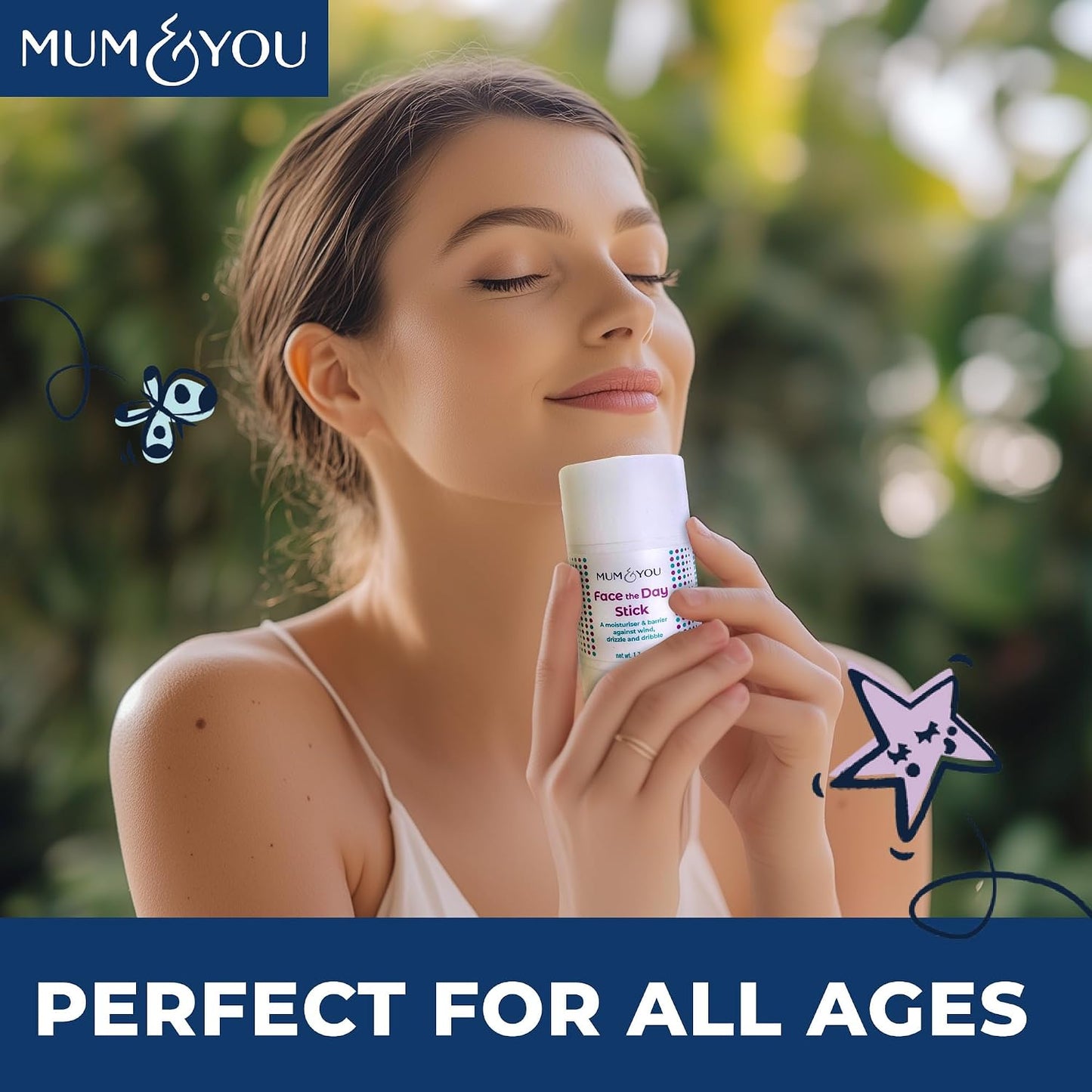 Mum & You Baby Face The Day Stick with Sunflower & Coconut Oils, Beeswax & Shea Butter for Natural Skincare. Protect
