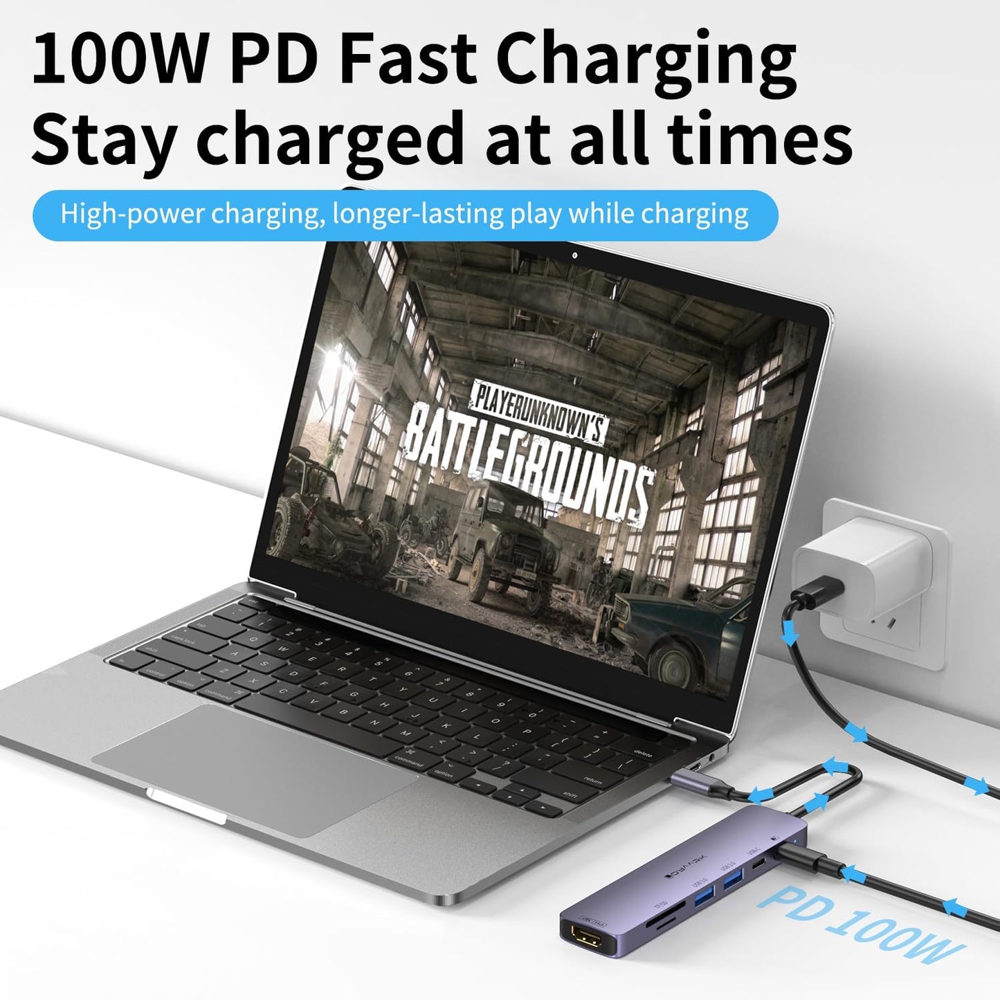 Loya Ark 4K60hz Pro,2 3.0 1 5Gbps 4K60hz 100W Charging,SD/TF3.0 USB C HUB,USB C to HD Multi-Port Adapter for MacBook