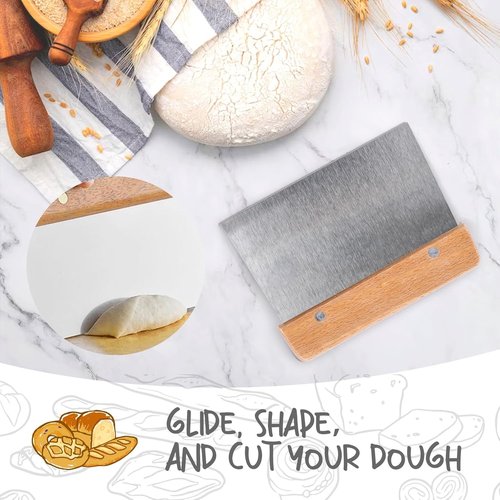 DOYOLLA Sourdough Bread Proofing Baskets - Dough Proofing Bowls Kit with Cloth Liner & Tools | Round, 8.5 Inch, Set of 2