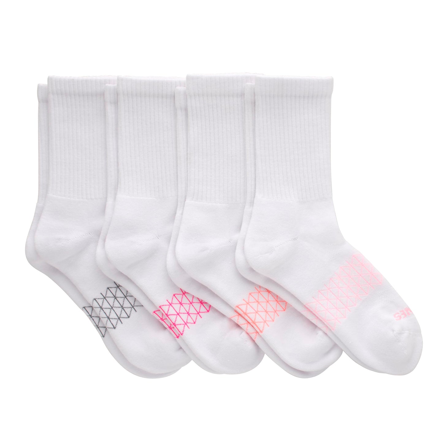 Hanes Women's Cushioned Crew Socks, Absolute Active Crew Socks for Women, Seamless Toe, 4-Pairs