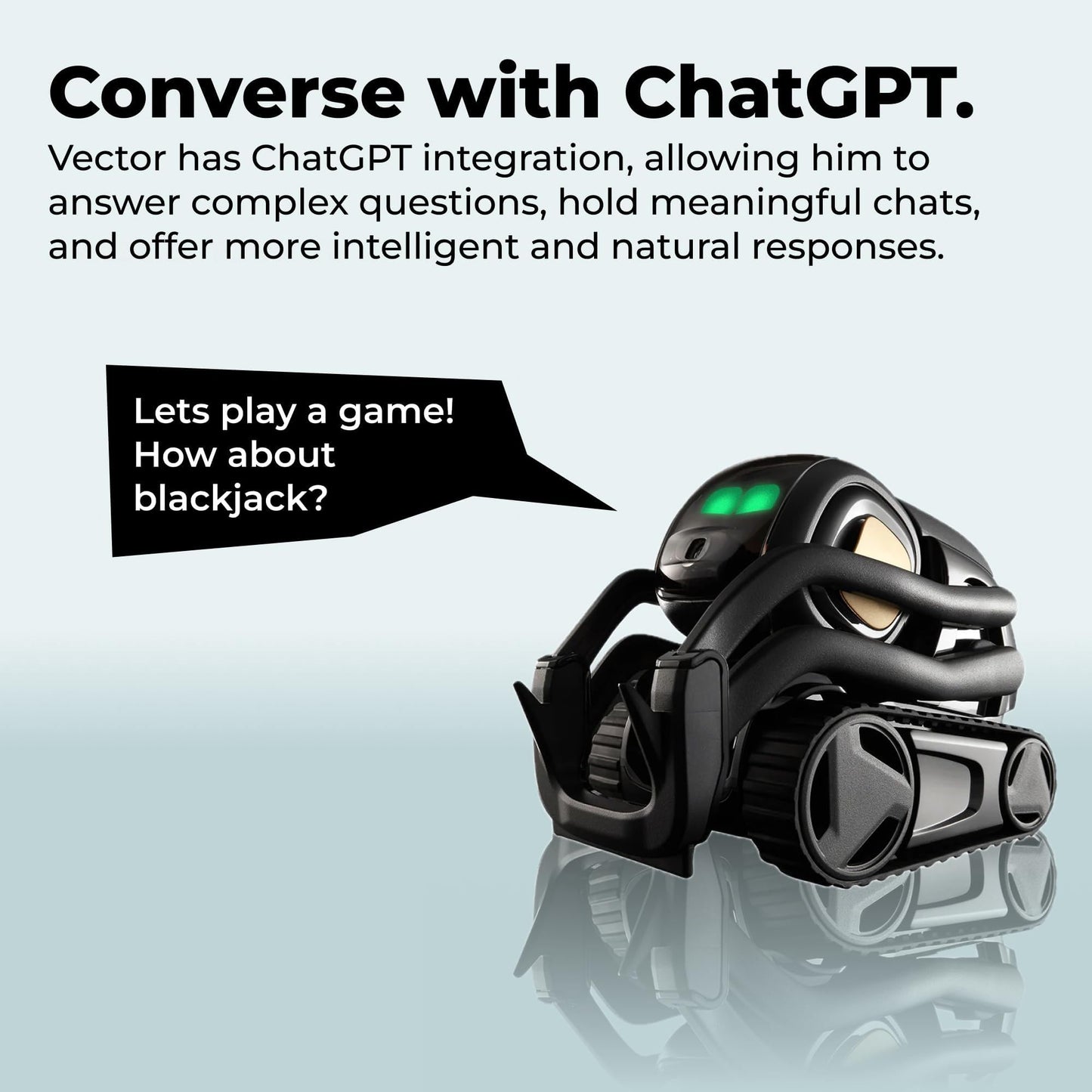 Anki Vector 2.0 AI ChatGPT Connected Robot Companion – Smart Autonomous Home Robot with Face Recognition and Voice Conversations - ChatGPT Subscription Required (Black)