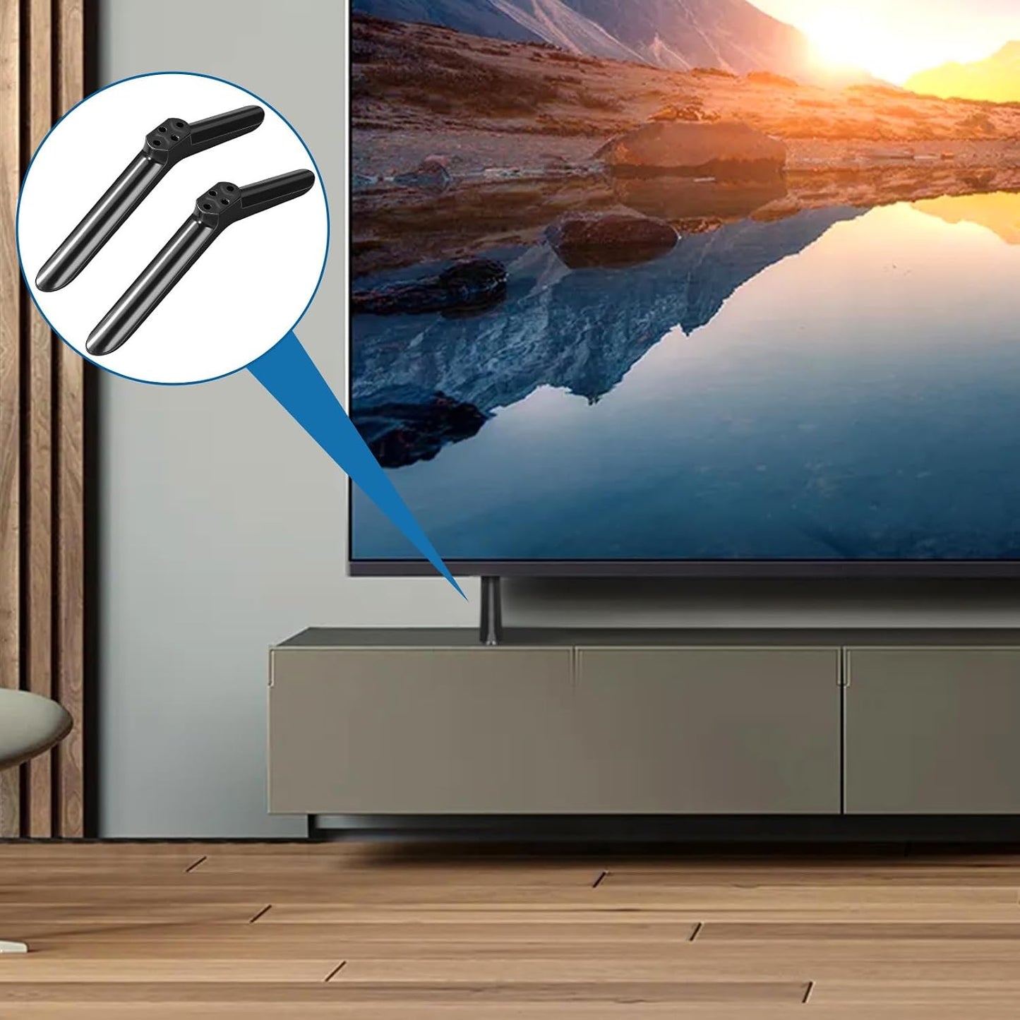 40 Inch 2pcs BESPORTBLE Tv Stand Legs Tv Base Plastic Replacement Pedestal Feet for Flat Screen Tv Living Room Bedroom