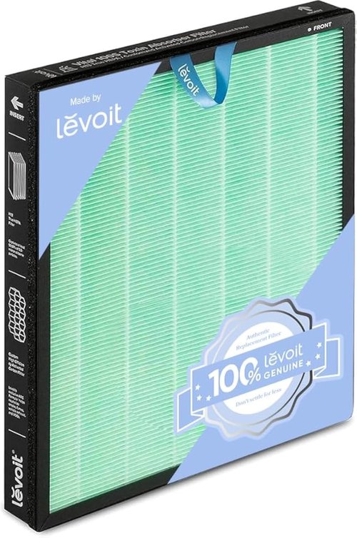 LEVOIT Vital 100S-P Air Purifier Replacement Filter - HEPA Sleep Mode & High-Efficiency Carbon, Green, 1 Pack
