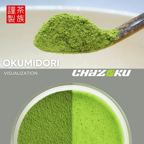 Chazoku Okumidori Matcha Green Tea Powder - Ceremonial Grade, First Harvest | 35g Tin - Authentic Japanese Flavor