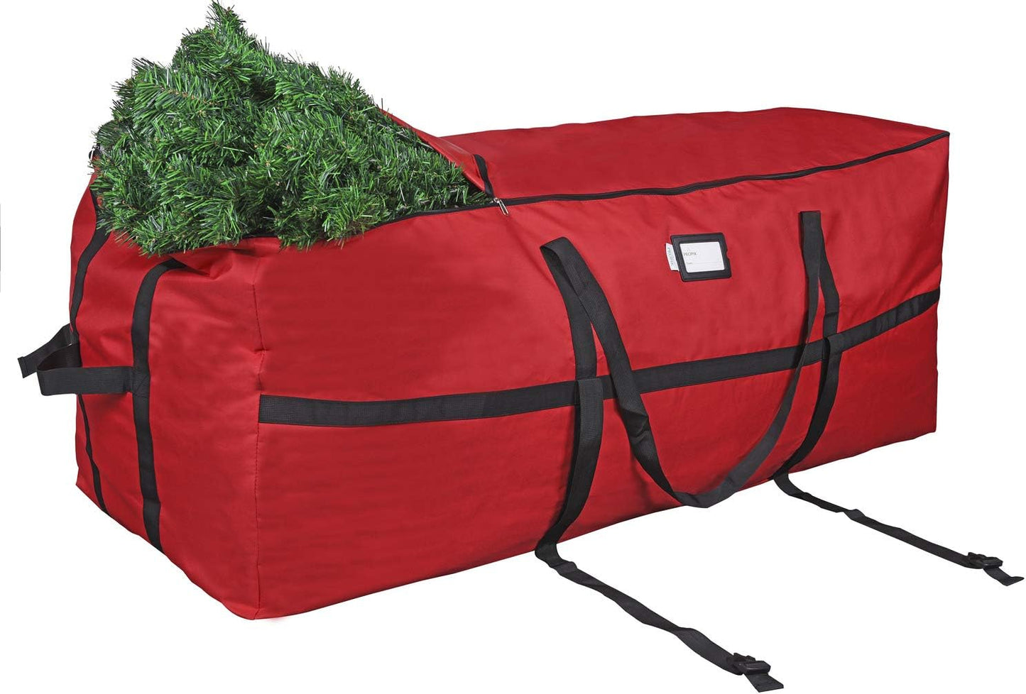 ProPik Christmas Tree Storage Bag - Heavy Duty Container for 9 Ft. Disassembled Trees | 24" H x 24" W x 60" L, Red
