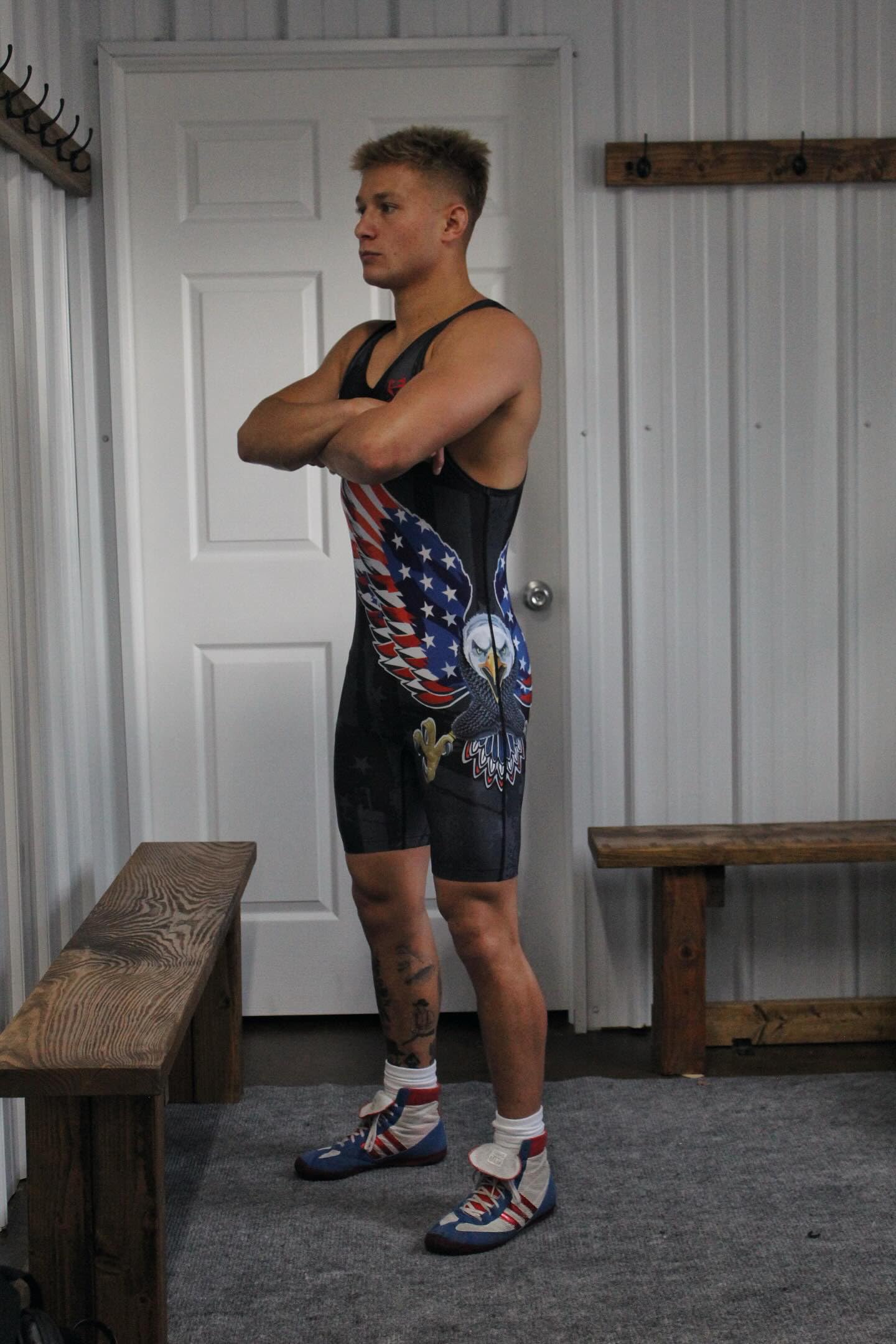 GO EARN IT Mens American Eagle Singlet (Youth X-Small)