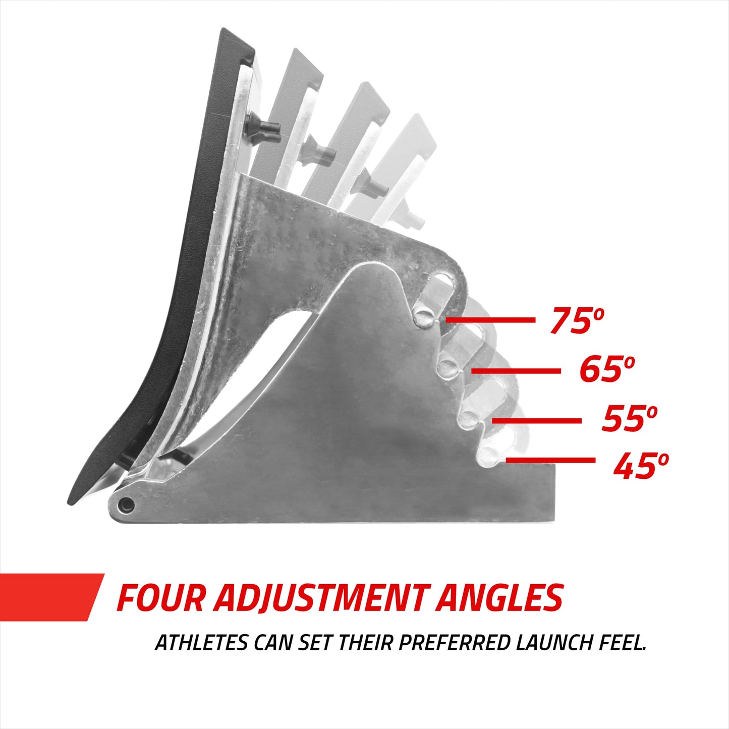 Gill Athletics S2 Starting Block 8" Tall Cast Aluminum Pedals - Designed for High Level Track & Field Competition - Pedals Feature Four Angle Adjustments - Includes 1⁄2” Pyramid Spikes - Black