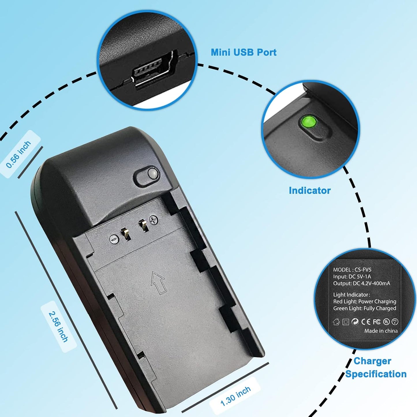 CofunKool NP-FV5 NP-FV5 3.7V 2000mAh NP-FV5 1000/1500mAh Video Camera Camcorder Battery Charger for Plus Battery