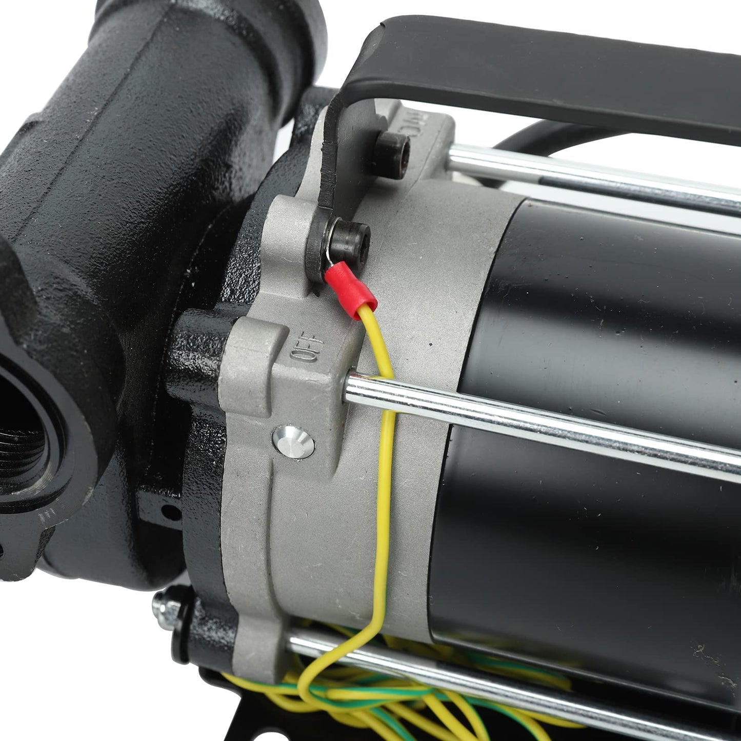 BLACKHORSE-RACING 12V DC Gasoline Fuel Transfer Pump, 15 GPM / 57 LPM Self-Priming Rotary Vane Motor Fuel Pump, Thermal Protected, for Gasoline Diesel Kerosene Mineral Spirits