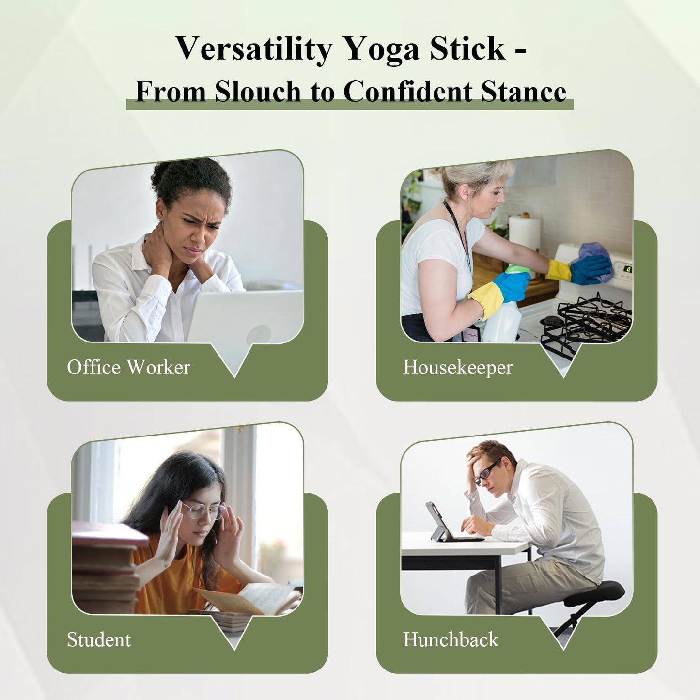 PAETA Yoga Stick for Stretching, 5ft Exercise Stick for Mobility & Flexibility, Bamboo Stretch Bar and Posture Pole with Non-Slip Grip - Includes Free Video Guide