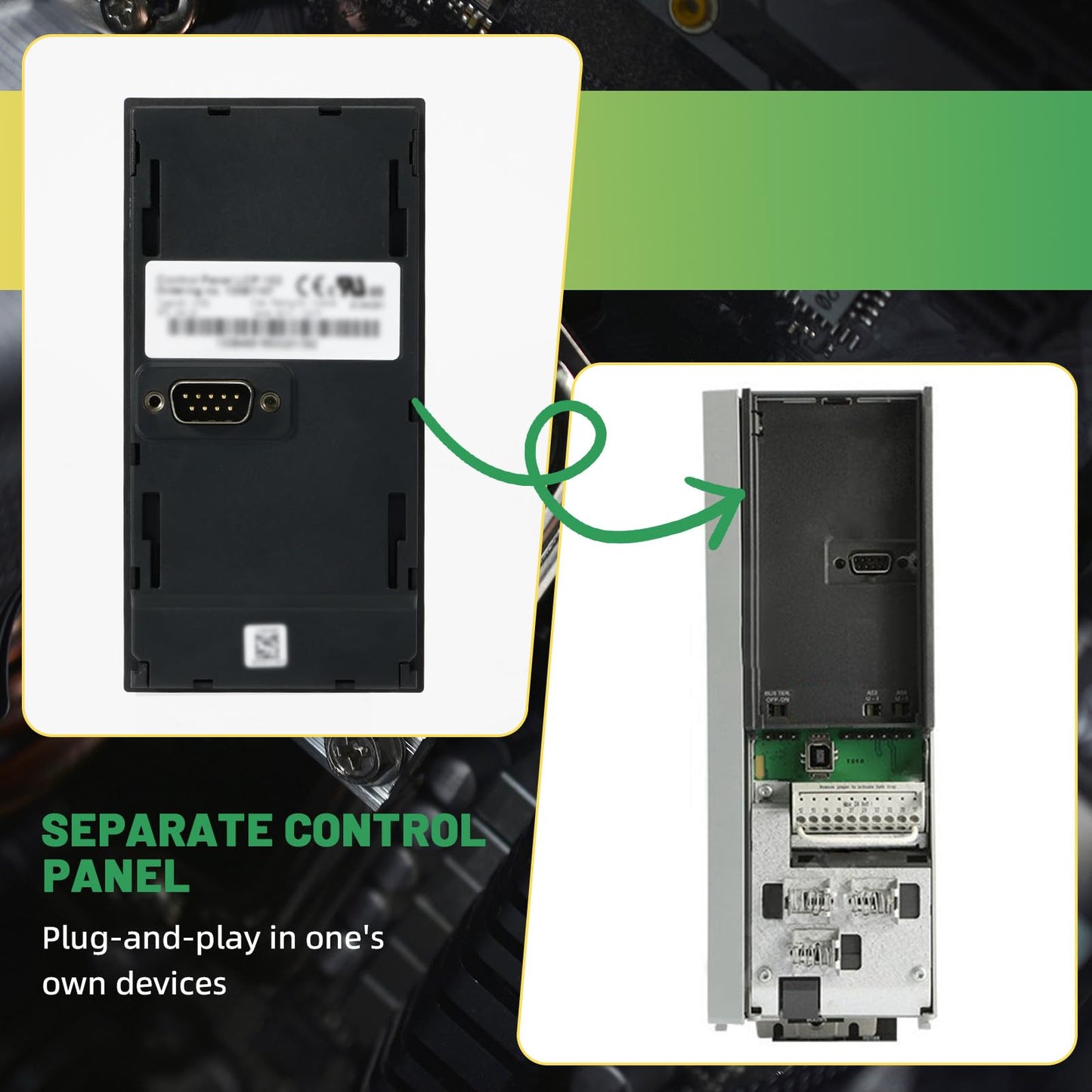 Rendrox 130B1107 Drive Graphical Local Control Panel Compatible with Danfoss VLT Automation Drive FC302 FC301 Inverter LCD Operation Panel, LCP102 Display Panel, Variable Frequency Drives