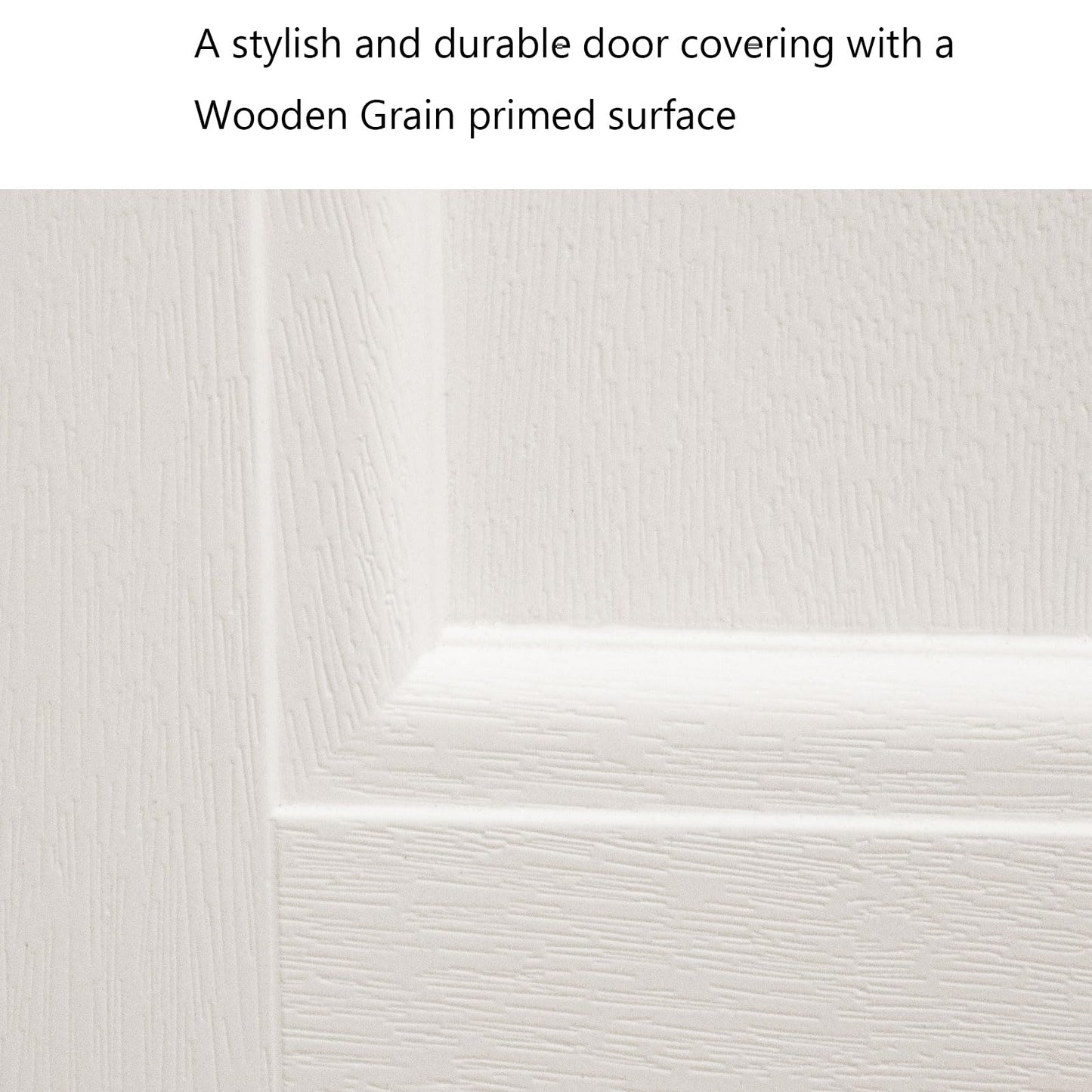 36‘’ x 80‘’ White Fiberglass Entry Door with Frosted Glass, Front Door with White Vinyl Frame and Brickmould, Left Inswing Exterior Door for Residential Entrance