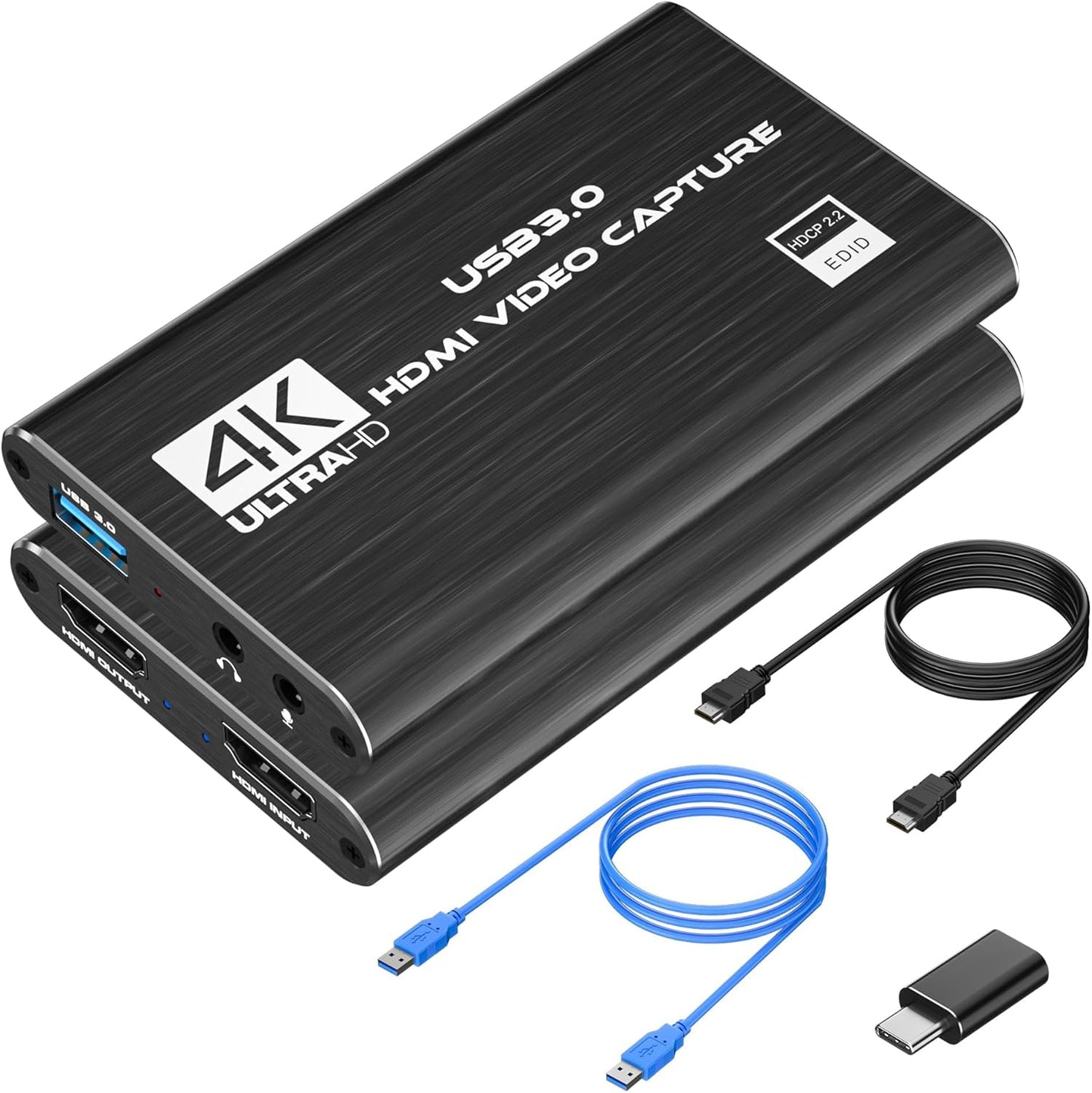 VIXLW 4K PS5,Full 1080P 60FPS 3.0 Switch/3ds/Xbox/PS4 HDMI Capture Card for Streaming,Audio Video Capture Card HD USB