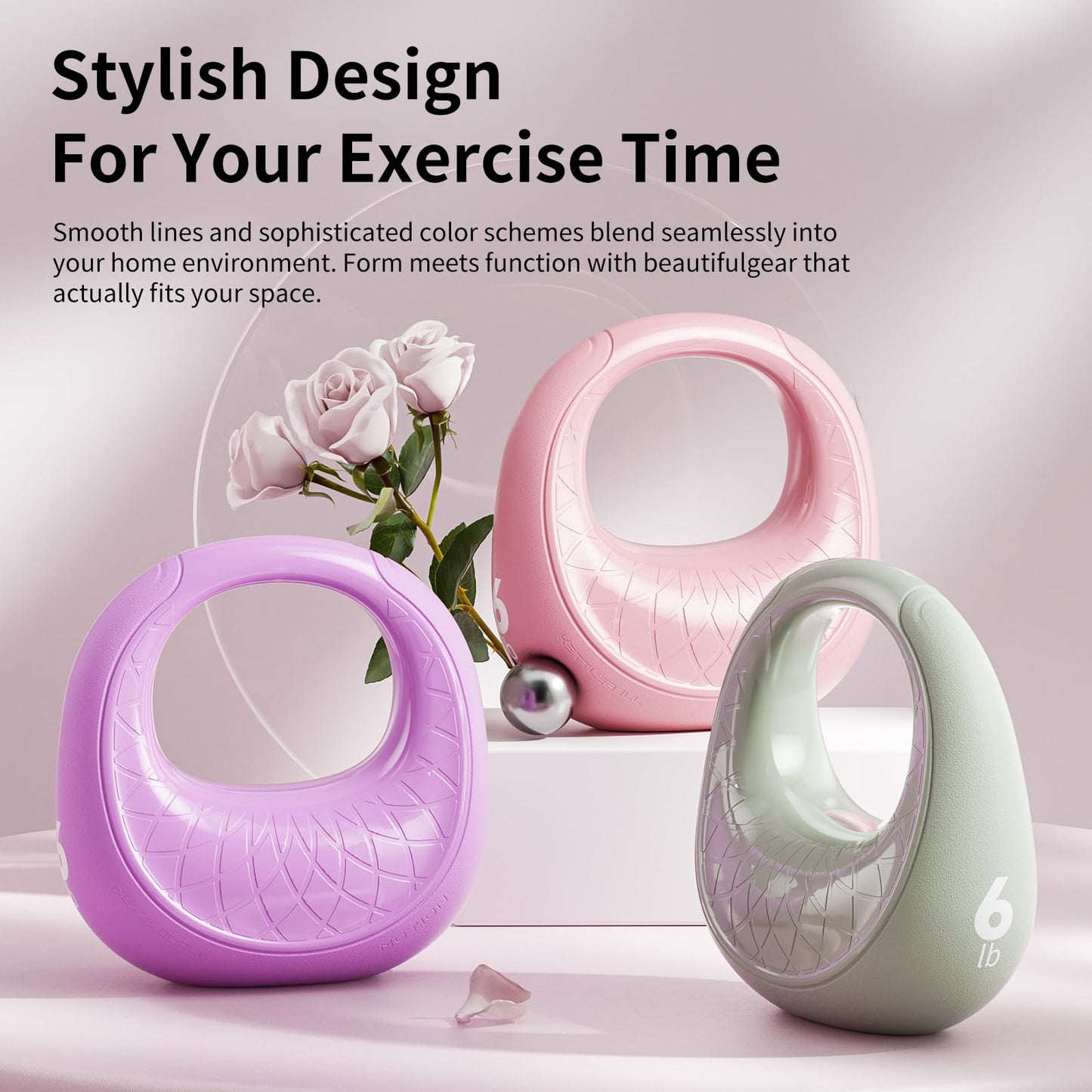 KYVYZOIC Soft Kettlebell, Kettlebells Anti-Slip Grip with Cushioned Impact-Resistant Base, Strength Training Kettlebells Sets for Home Workouts, Kettlebell for Women/Men/Beginners - Pink